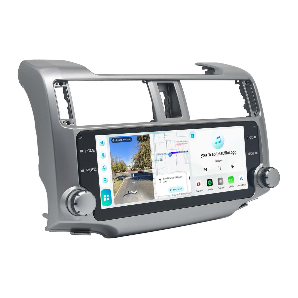 Roadanvi X14 Wireless CarPlay & Android Auto Head Unit for Toyota 4Runner 2010-2023 10.25" 2K QLED, Supports 360° Camera, Android 14, 6GB+128GB