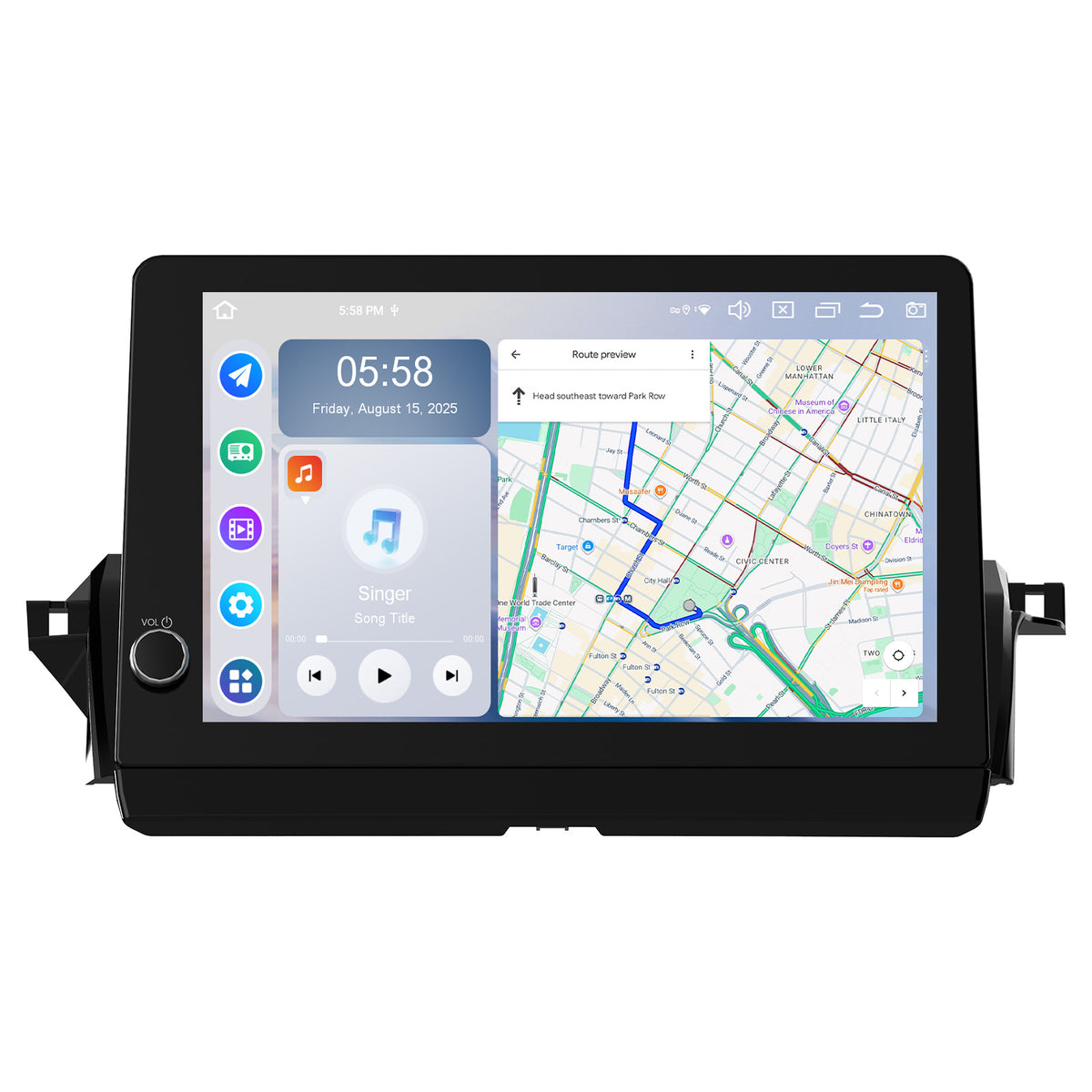 Roadanvi Android 14 6GB+128GB 11.6" Car Stereo for Toyota Camry 2021-2023 Wireless Carplay Android Auto Head Unit GPS Navigation QLED Screen with Knob,X14