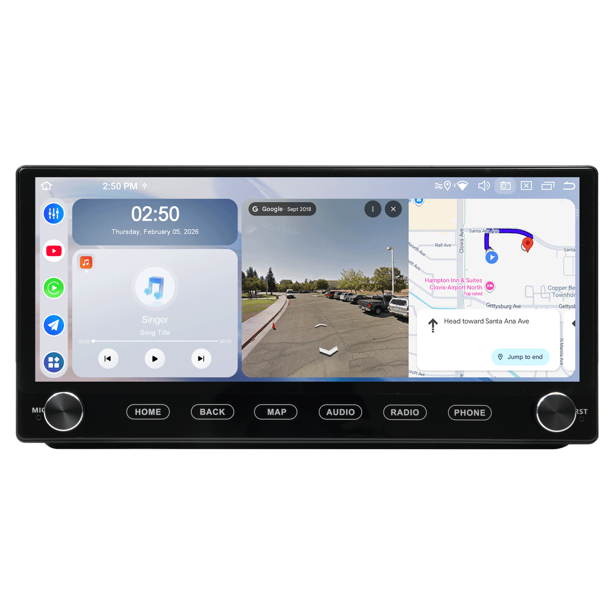 Roadanvi X14 12.3" 6G+128G Car Stereo for Toyota RAV4 2019-2022 Wireless Apple Carplay Android Auto Car Radio Bluetooth5.2 Android 14 Head Unit QLED Touch Screen 1920x720 GPS Navigation with knobs