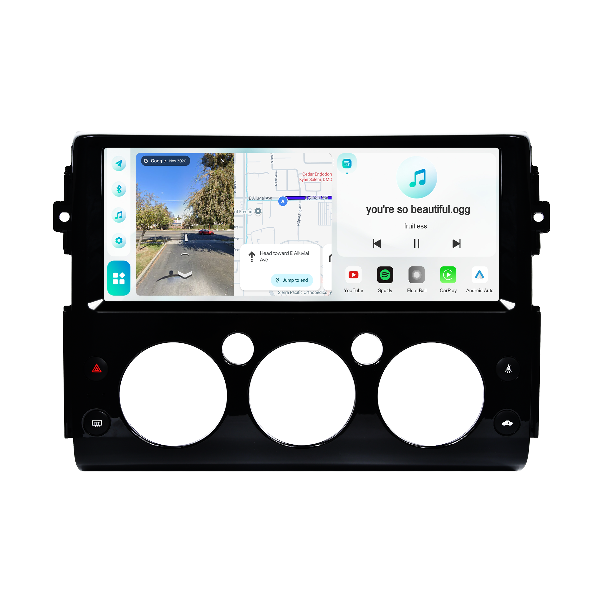 Roadanvi X14 12.3" Radio for Toyota FJ Cruiser 2007-2018,Wireless Apple Carplay Andorid Auto,6GB+128GB Head Unit Bluetooth 5.2 Car Stereo 2K QLED Touchscreen 1920x720 GPS Navigation,Black