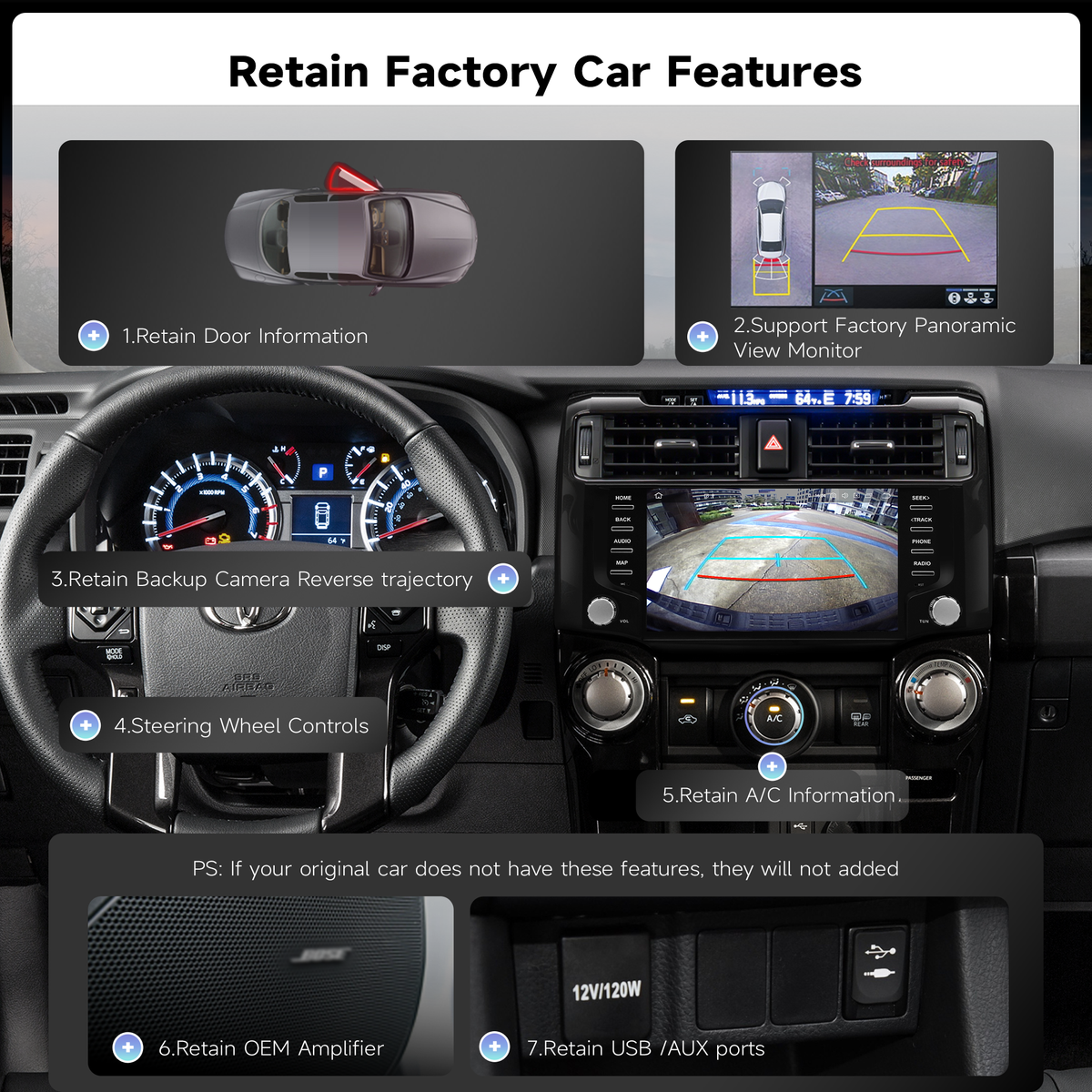 Roadanvi Android 14 Car Stereo for Toyota 4Runner 2010-2023 with Wireless Carplay & Android Auto, 4G LTE, 9" Touch Screen Head Unit, GPS Navigation, Radio, Bluetooth 5.2, 5G WiFi, 6G+128G Black