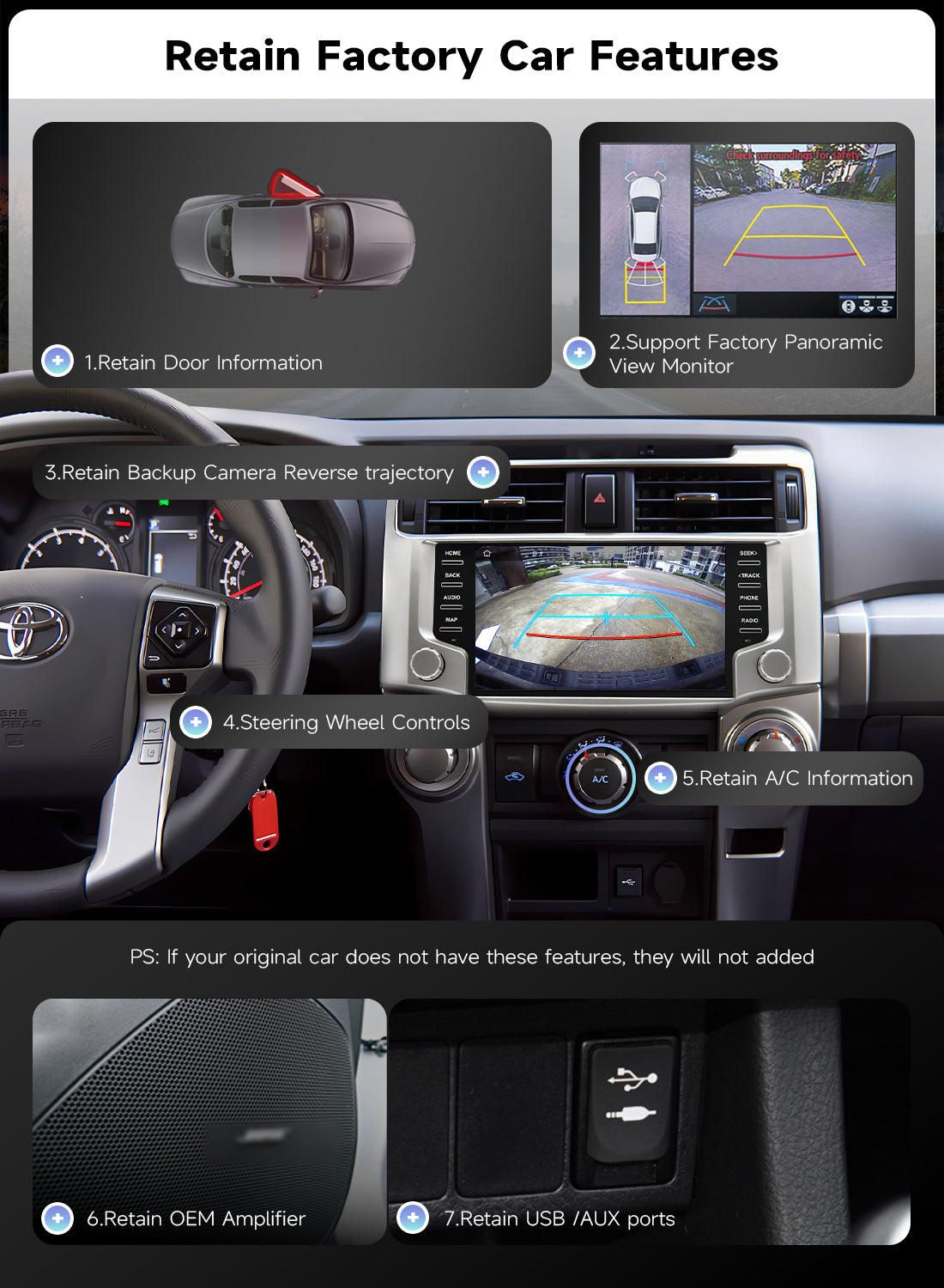 Roadanvi X14 Car Stereo for Toyota 4Runner 2010-2023 with Wireless Carplay & Android Auto,4G LTE, 9" Touch Screen Head Unit, GPS Navigation, Radio, Bluetooth 5.2, 5G WiFi, 6G RAM 128G ROM Silver