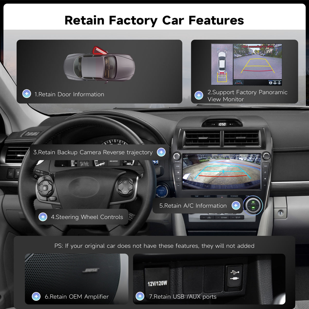 Roadanvi X14 6G+128G Car Stereo for Toyota Camry 2012 2013 2014 Wireless Carplay Android Auto Car Radio Bluetooth 5.2 Android 14 Head Unit GPS Navigation WiFi 4G LTE 10.33" QLED Touch Screen