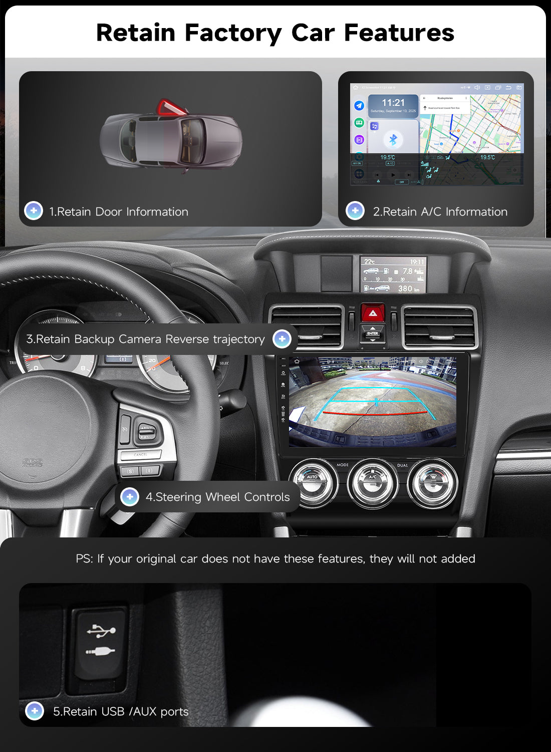 Roadanvi X14 6G+128G Car Stereo for 2015-2018 Subaru Forester 4 & 2016-2021 Subaru WRX Carplay & Android Auto Head Unit, WiFi & 4G LTE, Bluetooth 5.2, GPS Navigation 9" Touch Screen QLED 1280x720