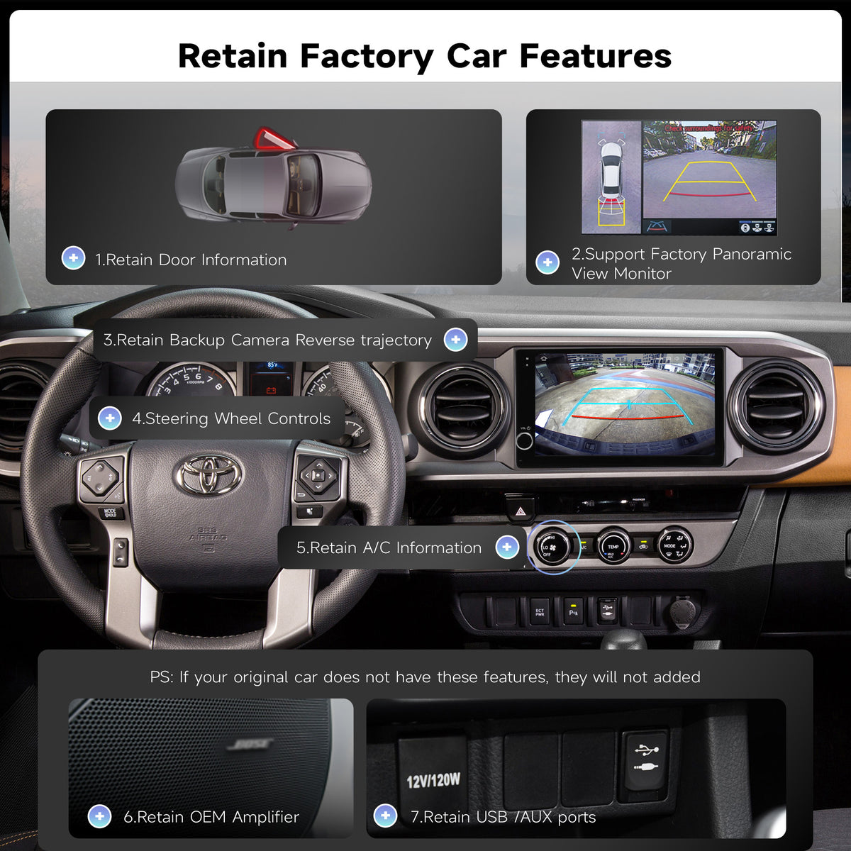 Roadanvi X14 9" Car Radio for Toyota Tacoma 2016-2022 Corolla 2017 2018 Sienna 2014 to 2016 Carplay Android Auto Car Stereo Android 14 6GB+128GB WiFi&4G LTE GPS Navigation with knob