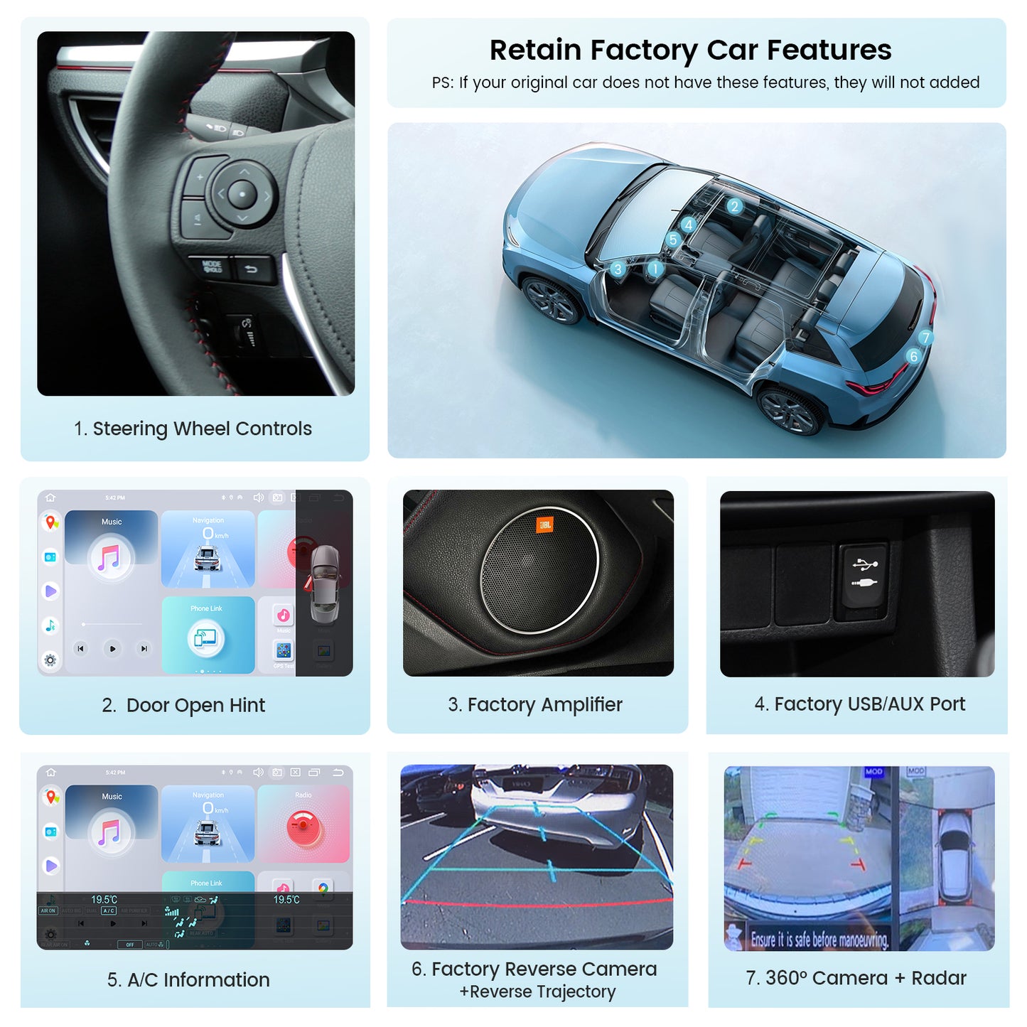 Roadanvi X12 Car Stereo for Toyota CHR 2016-2020 Carplay & Android Auto Head Unit, WiFi & 4G LTE GPS Navigation 1280x720 QLED 9" Touch Screen 4GB+64GB Bluetooth