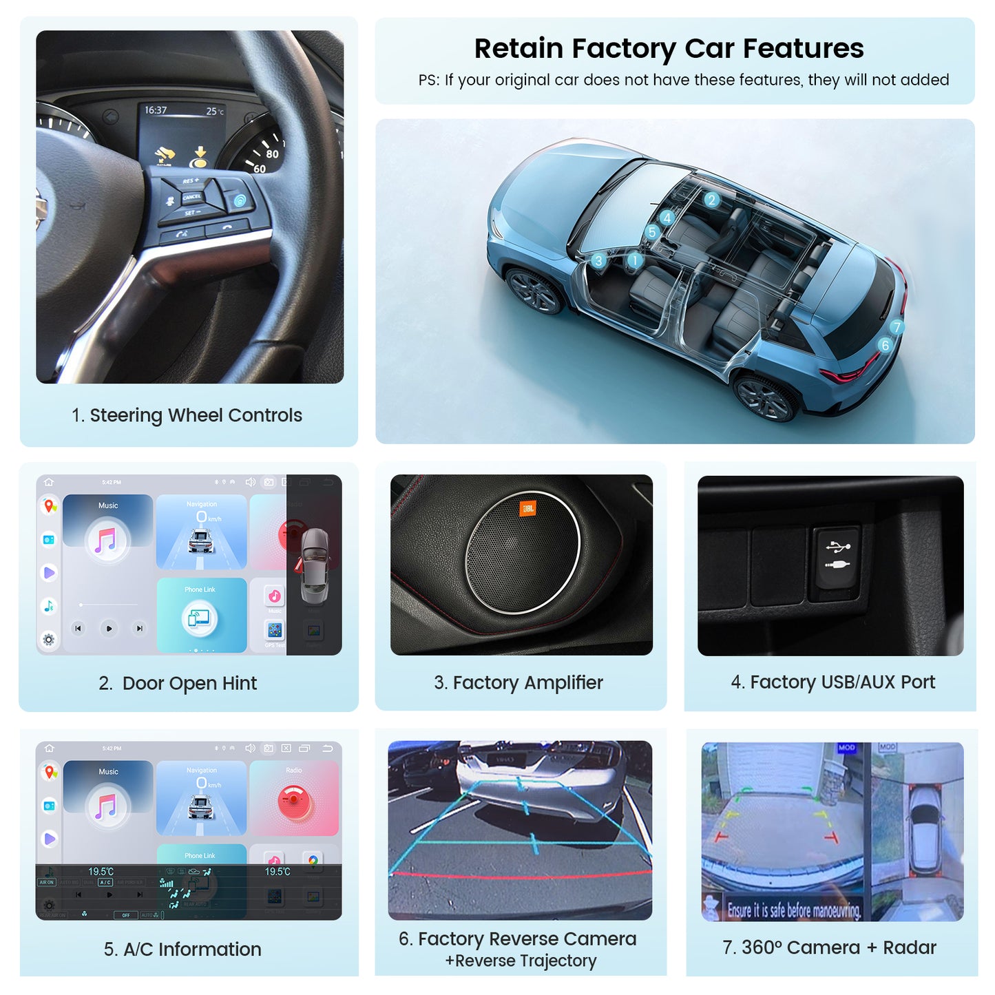 Roadanvi X12 Car Stereo for Nissan X-Trail Qashqai Rogue 2014-2020 Wireless CarPlay & Android Auto Car Radio 4G LTE GPS Navigation 10.2" QLED Touch Screen Head Unit 4GB RAM+64GB ROM