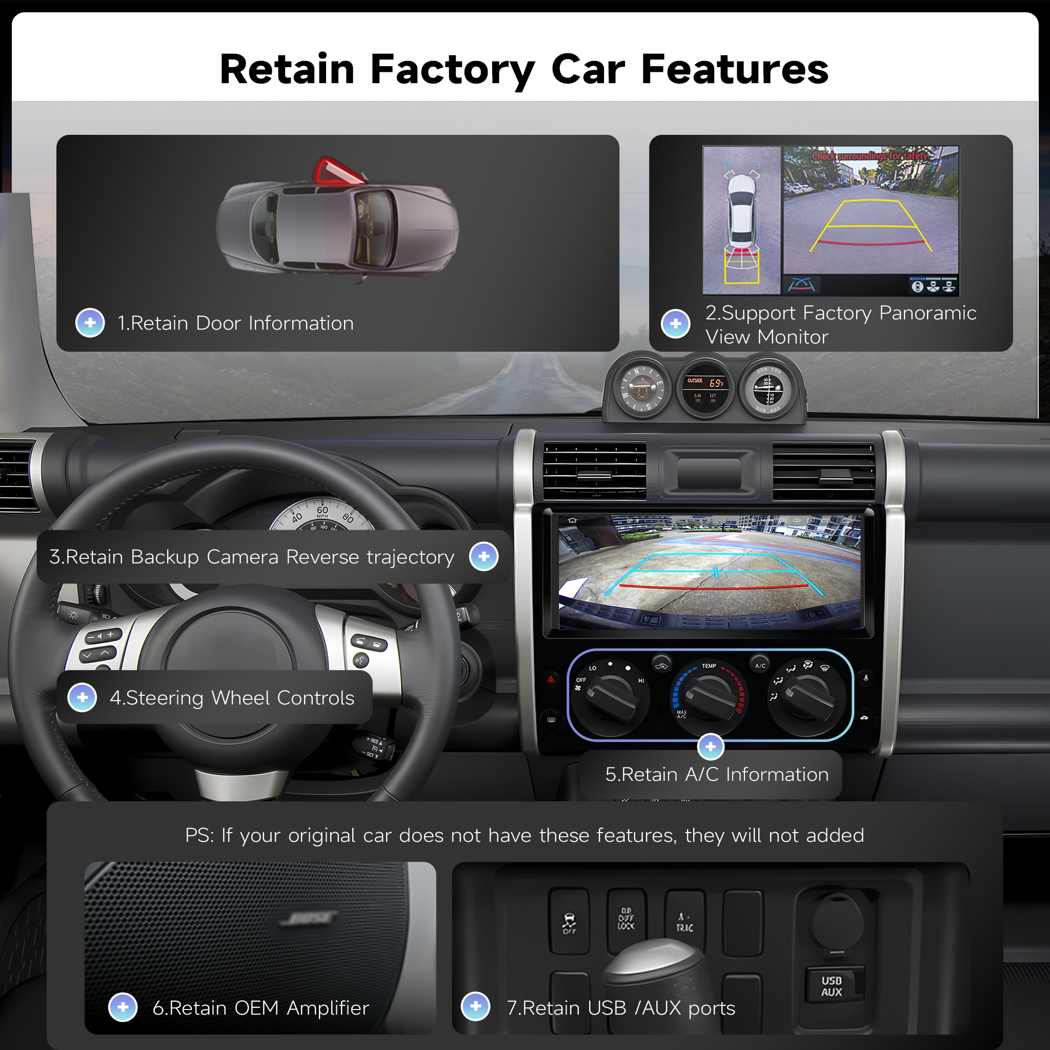 Roadanvi X14 12.3" Radio for Toyota FJ Cruiser 2007-2018,Wireless Apple Carplay Andorid Auto,6GB+128GB Head Unit Bluetooth 5.2 Car Stereo 2K QLED Touchscreen 1920x720 GPS Navigation,Black