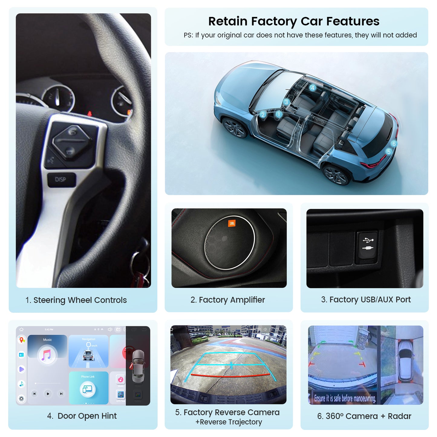 Roadanvi X12 Car Stereo for Toyota Tacoma 2016-2022 with Wireless Apple Carplay & Android Auto, 10.2" Touch Screen Head Unit, GPS Radio, 4G RAM+64G ROM, Bluetooth 5.0, 5G WiFi, 4G LTE