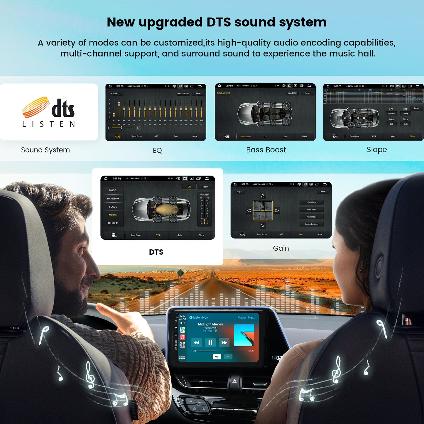 Roadanvi X12 Car Stereo for Toyota CHR 2016-2020 Carplay & Android Auto Head Unit, WiFi & 4G LTE GPS Navigation 1280x720 QLED 9" Touch Screen 4GB+64GB Bluetooth