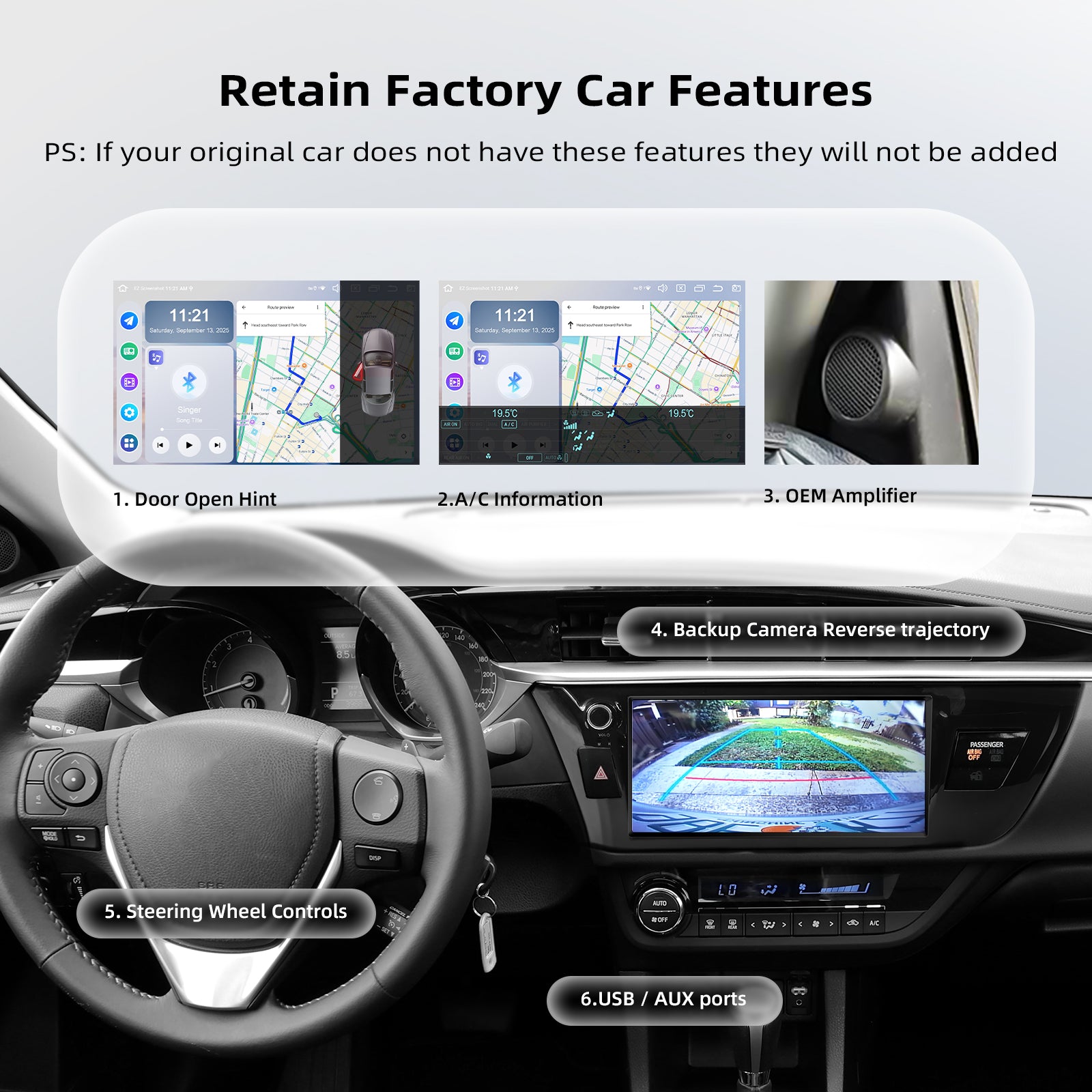 Roadanvi Android 14 6G+128GB 10.33" Car Stereo for Toyota Corolla 2014-2016 Wireless Carplay & Android Auto,Bluetooth 5.2 Head Unit,4G LTE,5G WiFi,QLED Touch Screen Radio,GPS Navigation,X14 Series
