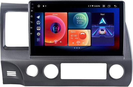 Roadanvi 10.2" Android Car Radio for Honda Civic 8th 2007-2011 with Wireless Carplay, Android Auto, Bluetooth, GPS Navigation, 1280x720 IPS Touch Screen, 8 core,Head Unit,Built-in DSP, 4GB+64GB