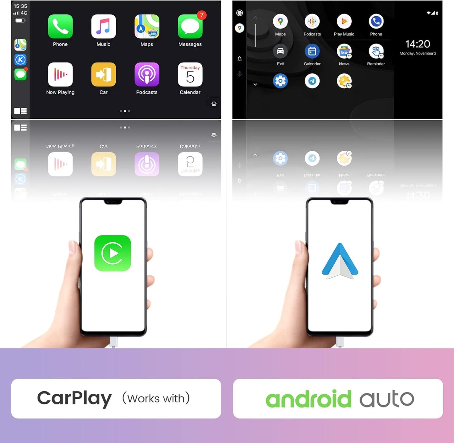 Roadanvi F10 8 "Android 10.0 Car Radio with Screen for Renault Duster Dacia Sandero Duster Captur Lada Xray 2 Logan 2 Auto Stereo Bluetooth Compatible with Android Auto Apple CarPlay 1280*720 Head Unit