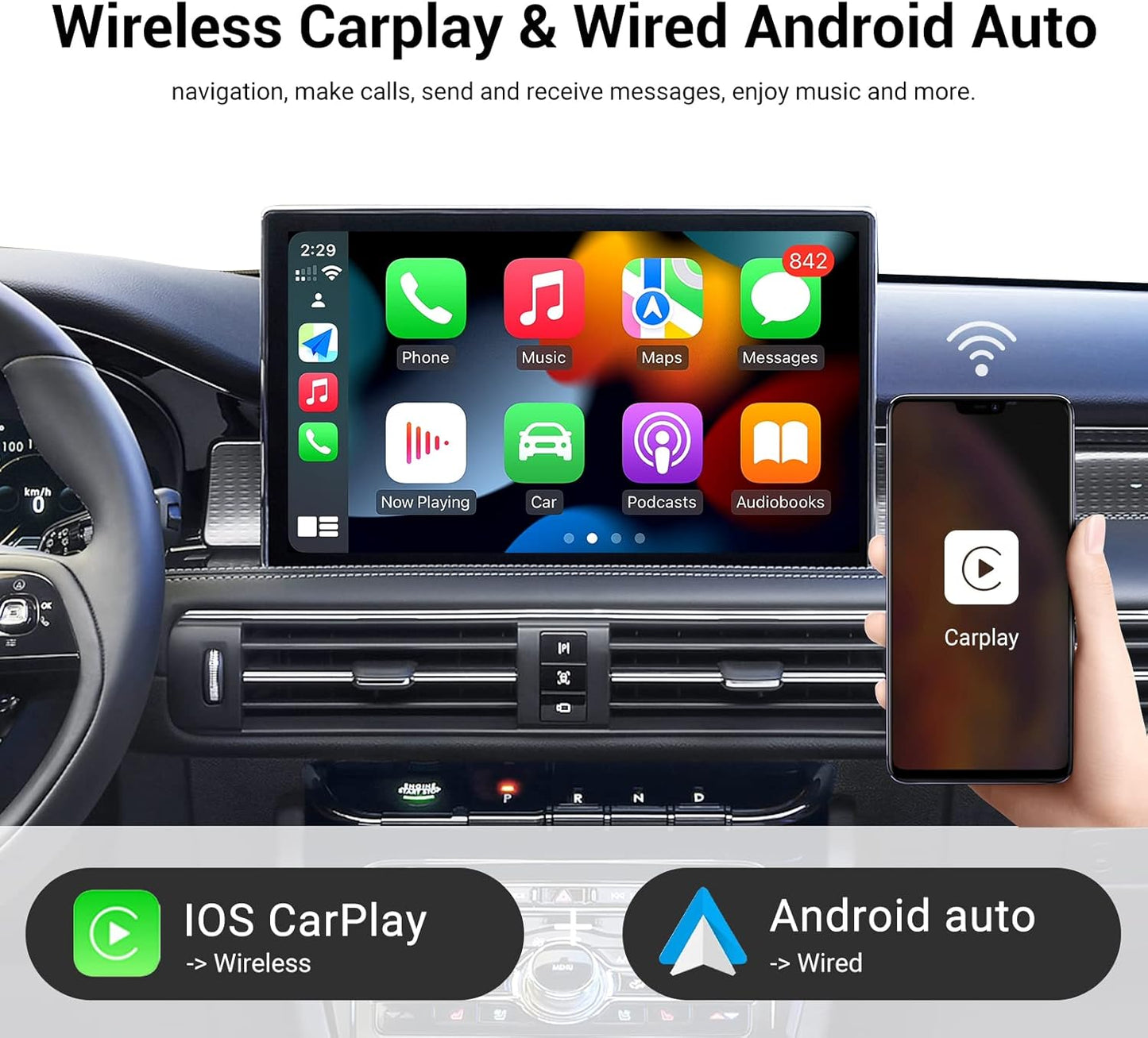 Roadanvi F10 For Toyota Camry 2015 2016 2017 Car Stereo IPS Screen DSP 1280*720 GPS Wifi Apple Carplay 8G RAM +128G ROM Radio