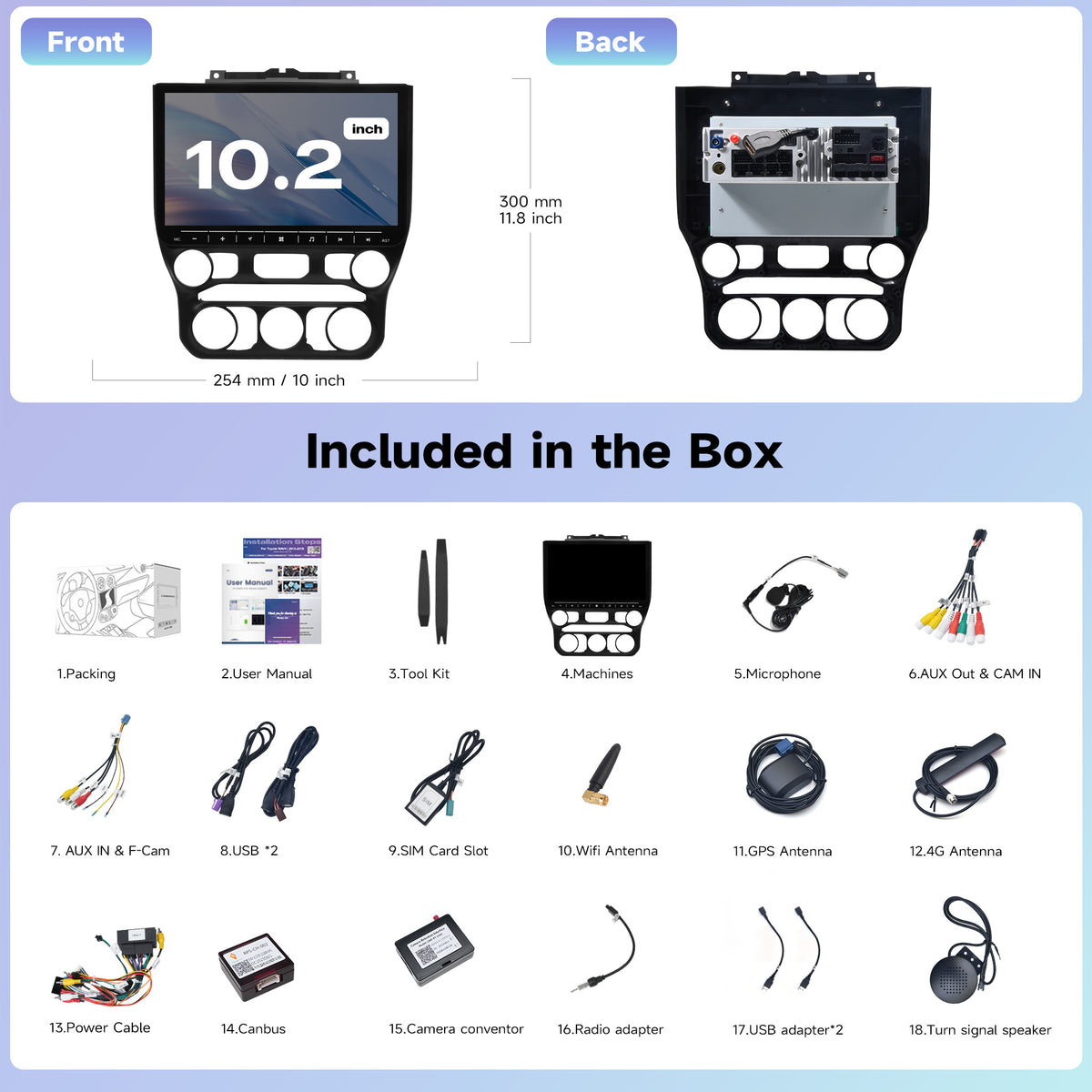 Roadanvi X14 6GB+128GB Car Radio for Dodge RAM AUTO AC 2019-2022 10.2 Inch QLED Screen, Wireless CarPlay, Android Auto, Android 14, Plug and Play Upgrade, 4G LTE/5G WiFi