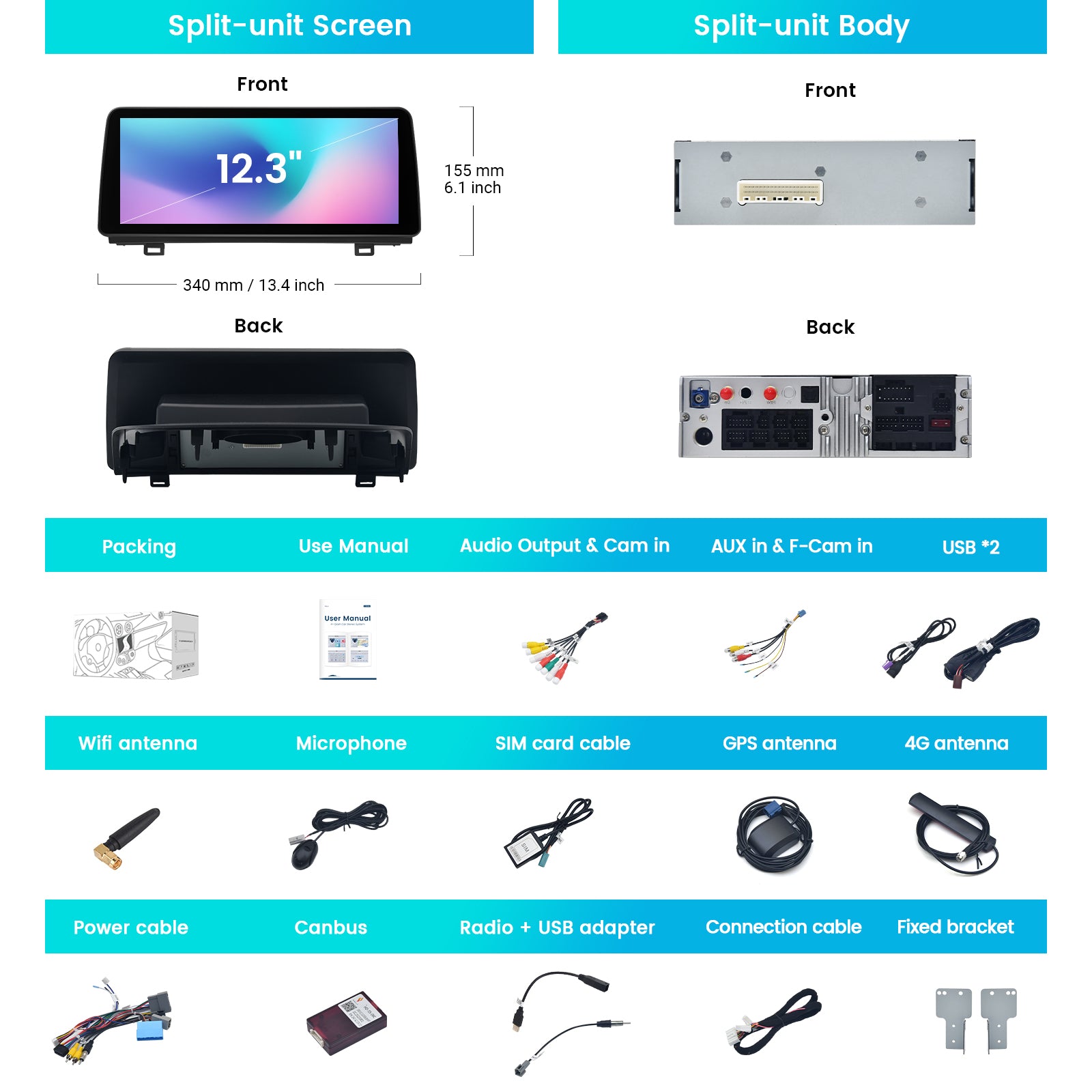 Roadanvi head unit packing