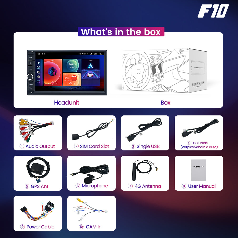 Roadanvi F10 For Nissan Universal Patrol Altima Car Stereo Android Auto 7 inch 2.5D Touch Screen DSP GPS Navigation