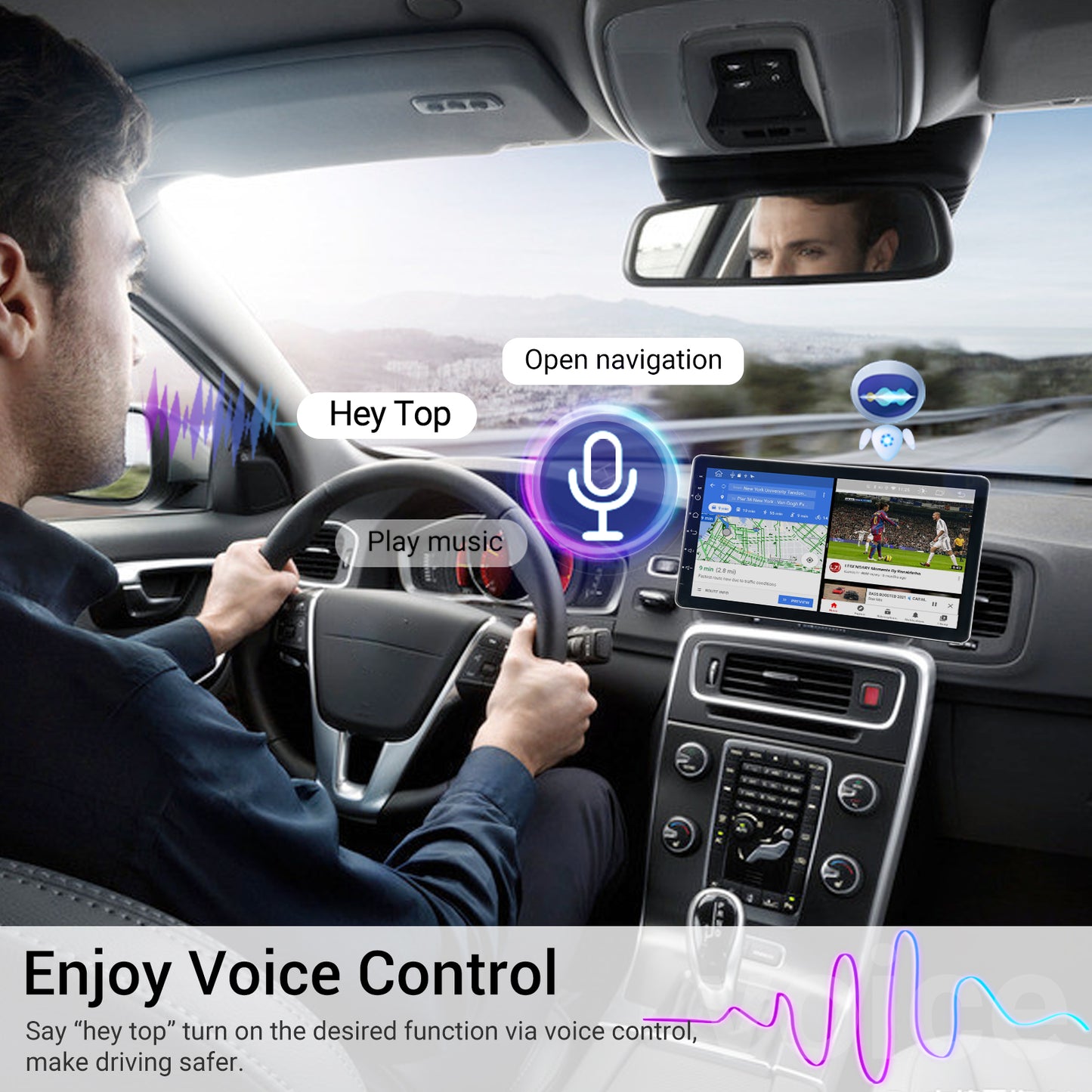 Roadanvi F10 PRO 8 "Android 10.0 Car Radio with Screen for Renault Duster Dacia Sandero Duster Captur Lada Xray 2 Logan 2 Auto Stereo Bluetooth Compatible with Android Auto Apple CarPlay