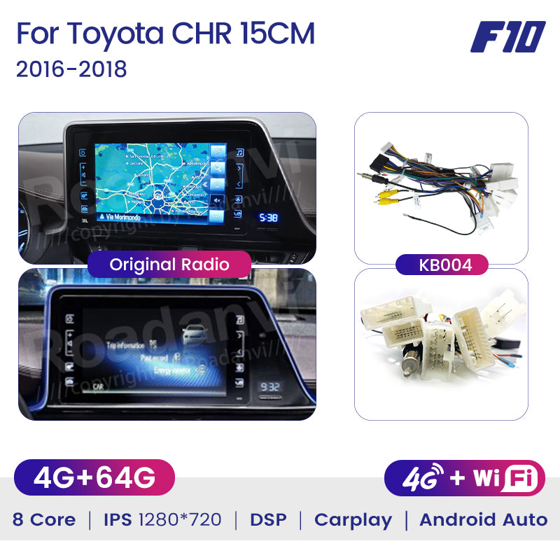 Roadanvi F10 For Toyota CHR 2016 2017 2018 Car GPS Navigation 10.2 Inch Touch screen TDA7851 Android Auto Stereo