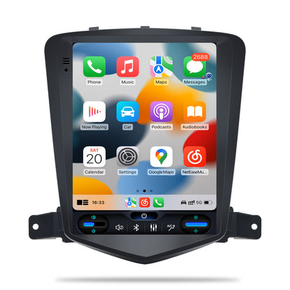 Roadanvi F10 8GB+128GB Tesla Style Car Radio for Chevrolet Chevy Cruze 2008-2016, Wireless Carplay, Android Auto, Car Stereo 9.7" HD Android, Head Unit, QLED Touch Screen,GPS Navigation