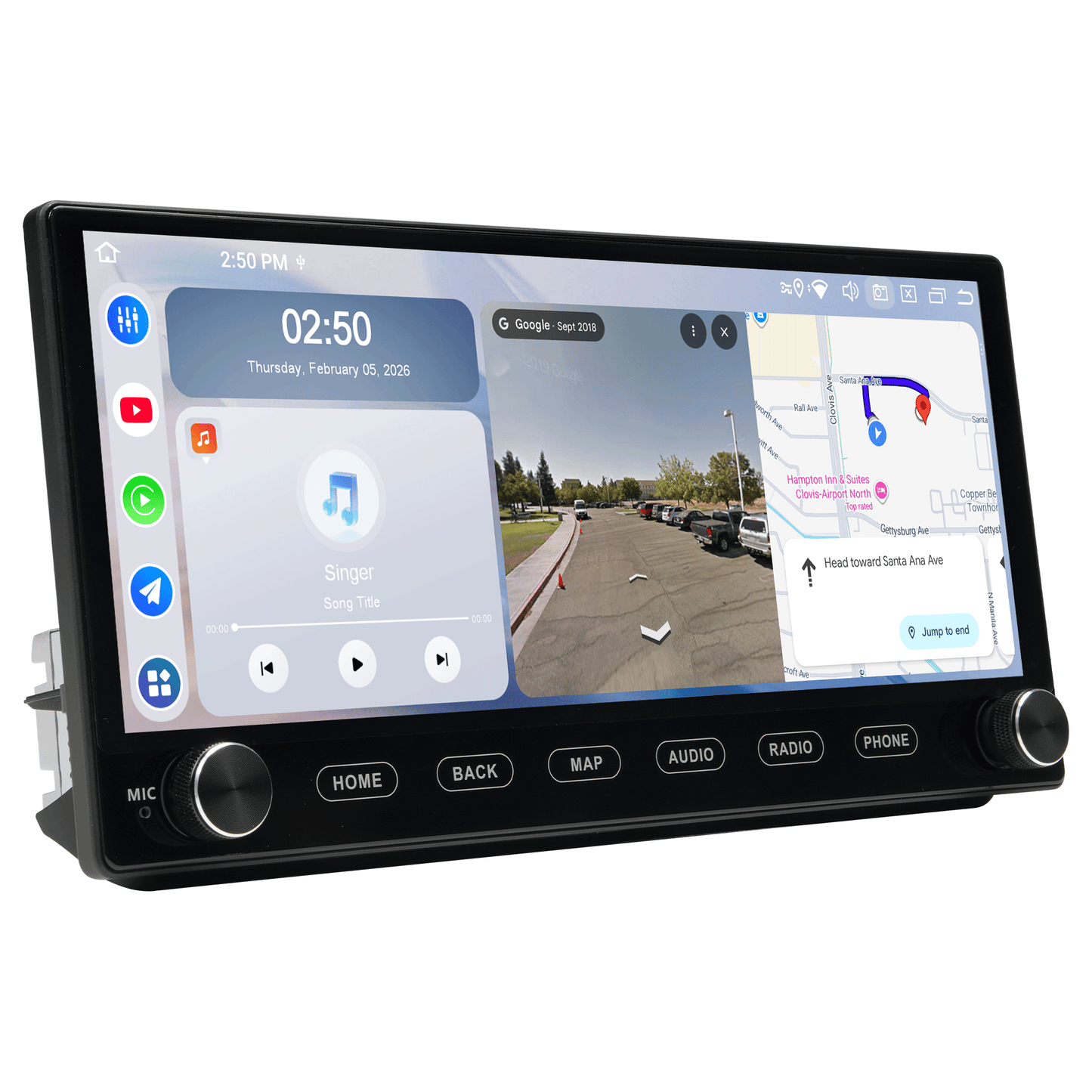 Roadanvi X14 12.3" 6G+128G Car Stereo for Toyota RAV4 2019-2022 Wireless Apple Carplay Android Auto Car Radio Bluetooth5.2 Android 14 Head Unit QLED Touch Screen 1920x720 GPS Navigation with knobs
