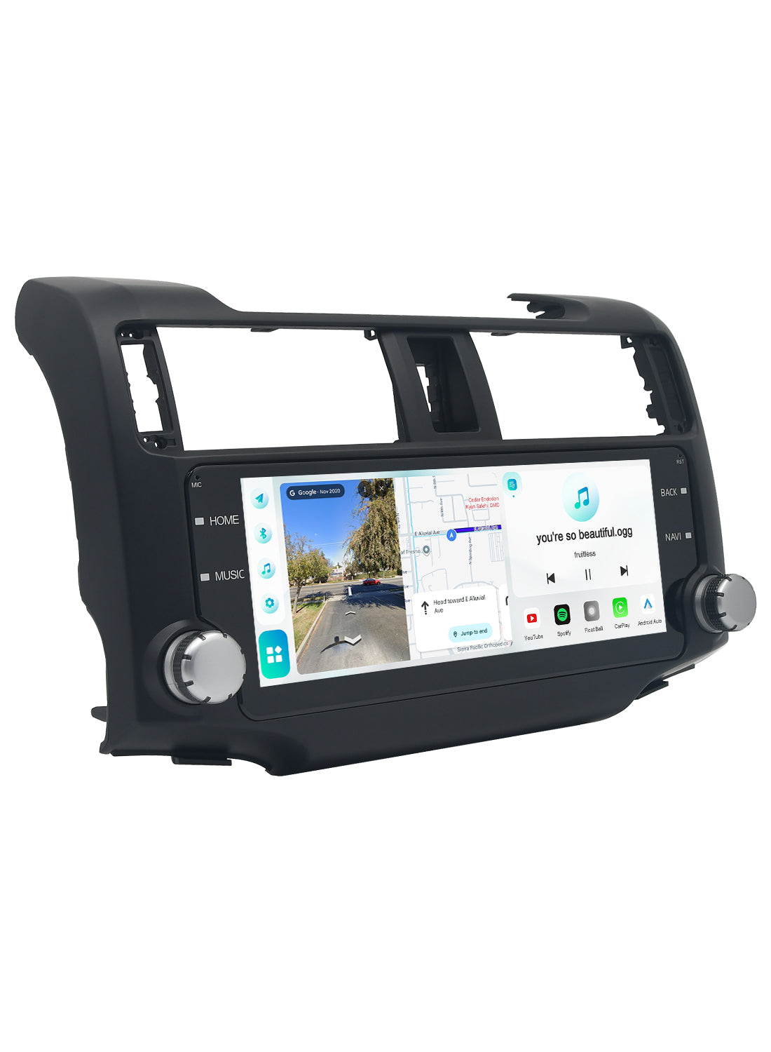 Roadanvi X14 6G+128G 10.25" Head Unit for Toyota 4Runner 2010-2023 Wireless Carplay Android Auto 4G LTE Car Radio 2K 1920×720 QLED Touch Screen Car Stereo Android 14 GPS Navigation,Black