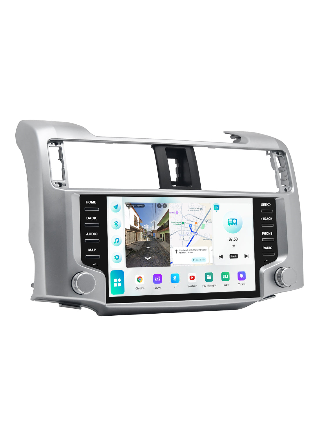 Roadanvi X14 Car Stereo for Toyota 4Runner 2010-2023 with Wireless Carplay & Android Auto,4G LTE, 9" Touch Screen Head Unit, GPS Navigation, Radio, Bluetooth 5.2, 5G WiFi, 6G RAM 128G ROM Silver