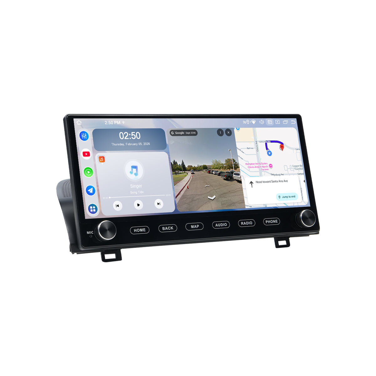 Roadanvi Android 14 12.3" Car Stereo for Honda Accord 10th 2018-2021 Wireless Carplay Andorid Auto 6G+128G WiFi 4G LTE 2K QLED Touch Screen Car Radio GPS Navigation Bluetooth 5.2 Head Unit with knobs