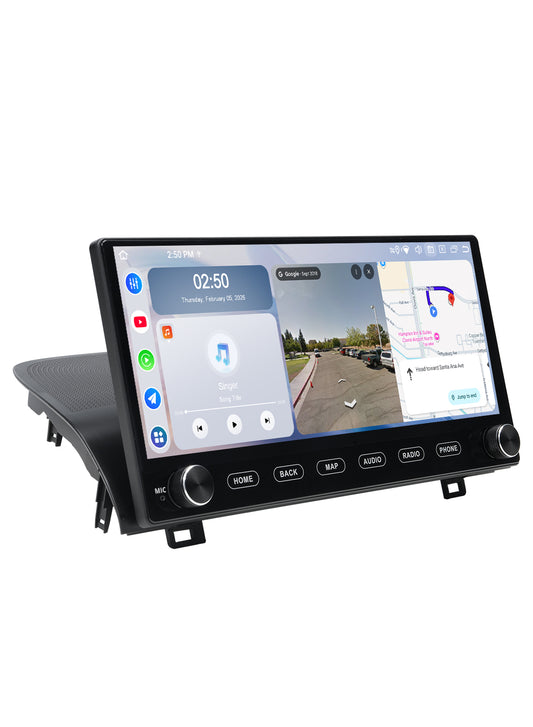 Roadanvi Android 14 12.3" Car Stereo for Honda Accord 10th 2018-2021 Wireless Carplay Andorid Auto 6G+128G WiFi 4G LTE 2K QLED Touch Screen Car Radio GPS Navigation Bluetooth 5.2 Head Unit wirh knobs