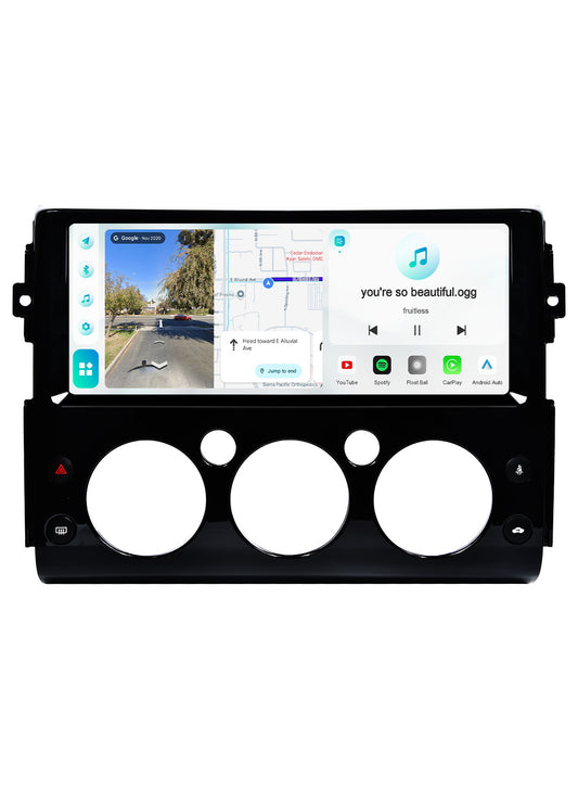Roadanvi X14 12.3" Radio for Toyota FJ Cruiser 2007-2018,Wireless Apple Carplay Andorid Auto,6GB+128GB Head Unit Bluetooth 5.2 Car Stereo 2K QLED Touchscreen 1920x720 GPS Navigation,Black