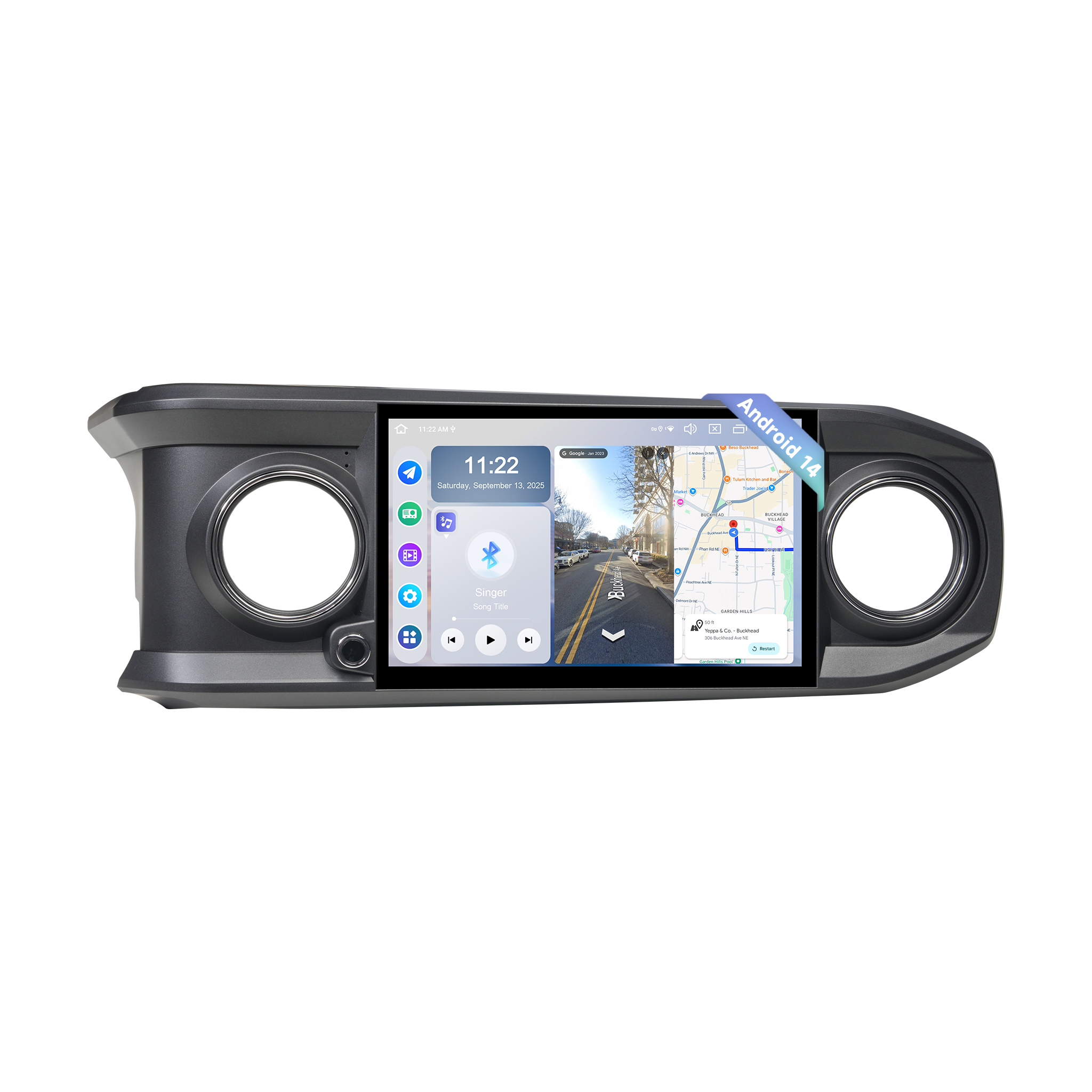 Roadanvi Android 14 11.6" Head Unit for Toyota Tacoma 2016-2023, Wireless CarPlay & Android Auto,6GB+128GB Gyro GPS Navigation, Car Radio,Plug and Play Stereo,knobs,X14 Series