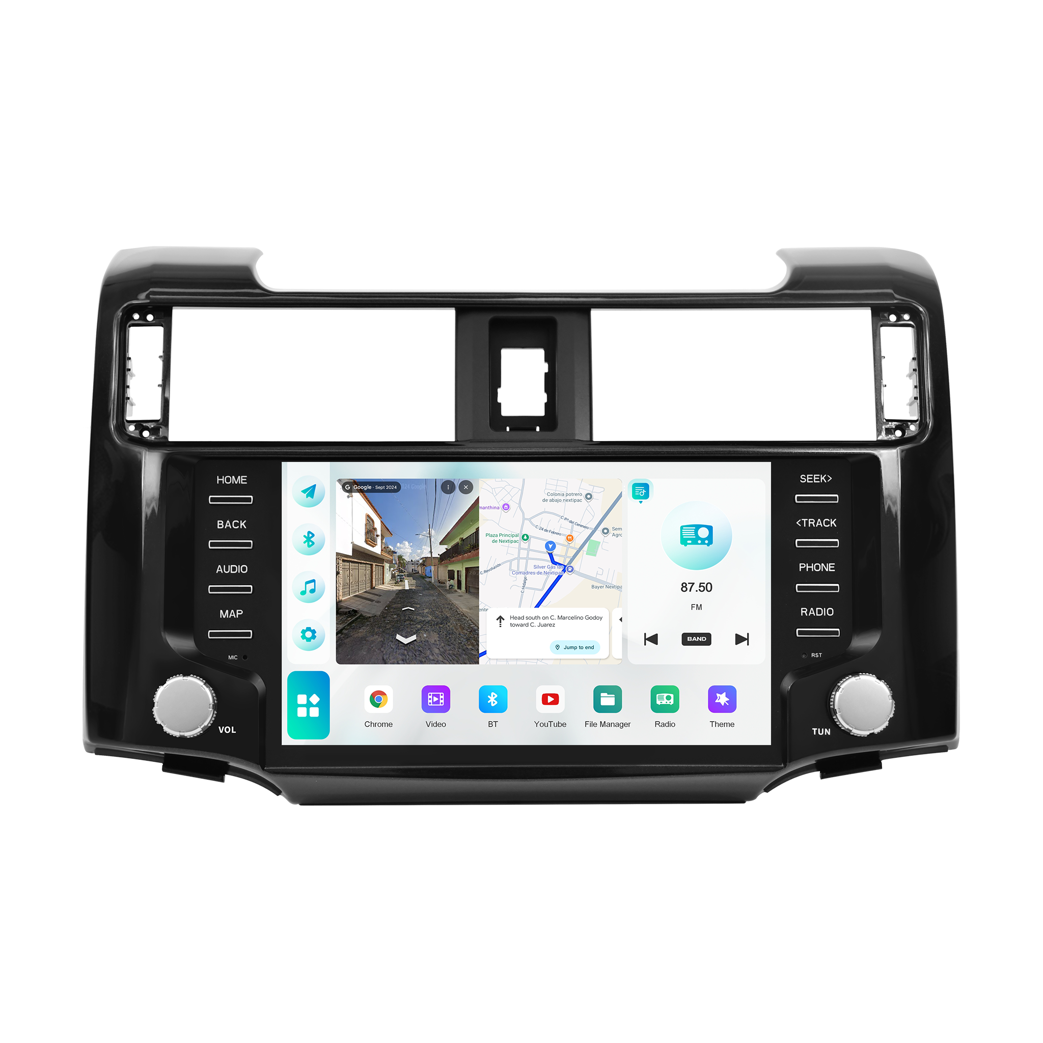 Roadanvi Android 14 Car Stereo for Toyota 4Runner 2010-2023 with Wireless Carplay & Android Auto, 4G LTE, 9" Touch Screen Head Unit, GPS Navigation, Radio, Bluetooth 5.2, 5G WiFi, 6G+128G Black