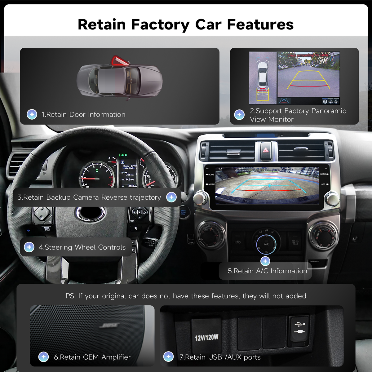 Roadanvi X14 Wireless CarPlay & Android Auto Head Unit for Toyota 4Runner 2010-2023 10.25" 2K QLED, Supports 360° Camera, Android 14, 6GB+128GB