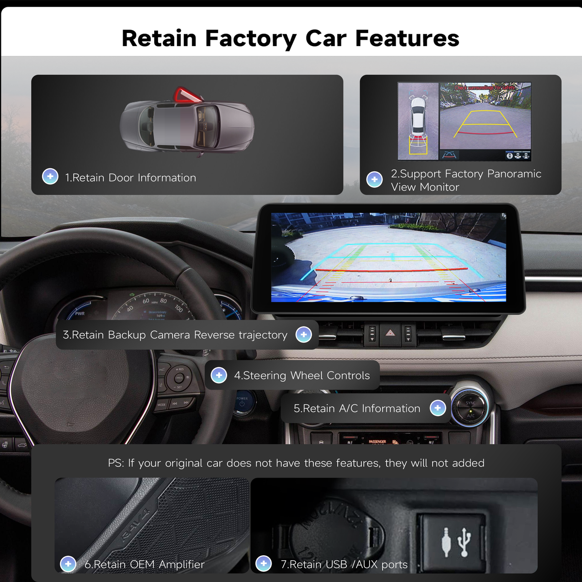 Roadanvi Android 14 6G+128G 12.3" Car Stereo for Toyota RAV4 2019-2022 Wireless Carplay Android Auto Car Radio Bluetooth 5.2 Head Unit QLED 1920x720 Touch Screen DTS GPS Navigation, X14 Series