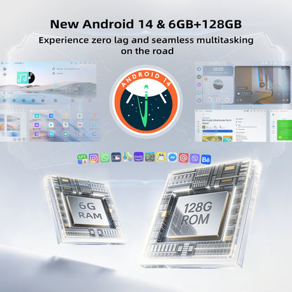 Roadanvi Android 14 6G+128GB 10.33" Car Stereo for Toyota Corolla 2014-2016 Wireless Carplay & Android Auto,Bluetooth 5.2 Head Unit,4G LTE,5G WiFi,QLED Touch Screen Radio,GPS Navigation,X14 Series