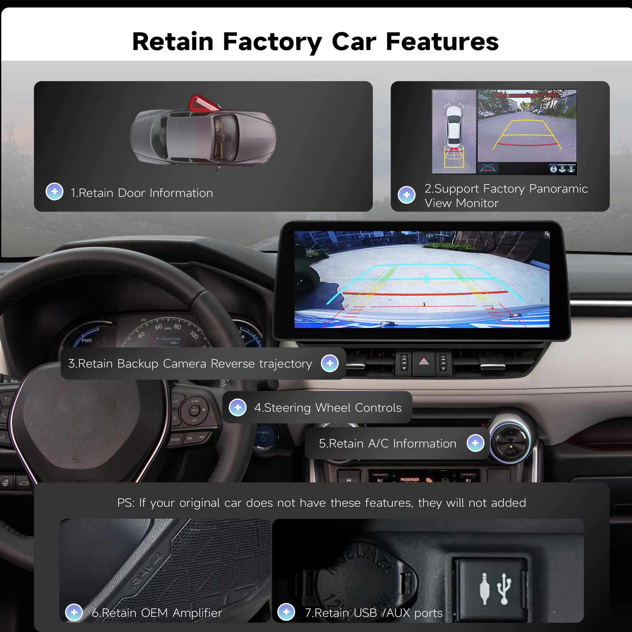 Roadanvi Android 14 6G+128G 12.3" Car Stereo for Toyota RAV4 2019-2022 Wireless Carplay Android Auto Car Radio Bluetooth 5.2 Head Unit QLED 1920x720 Touch Screen DTS GPS Navigation, X14 Series