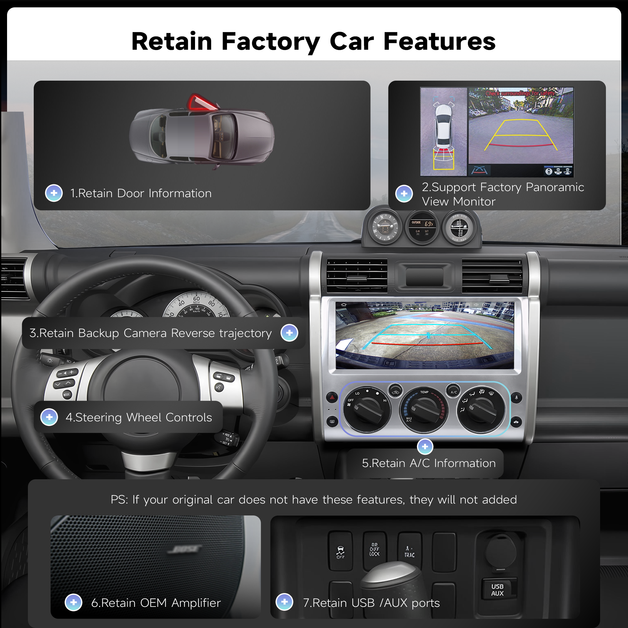 Roadanvi X14 12.3" Radio for Toyota FJ Cruiser 2007-2018,Wireless Apple Carplay Andorid Auto,6GB+128GB Head Unit Bluetooth 5.2 Car Stereo 2K QLED Touchscreen 1920x720 GPS Navigation,Black