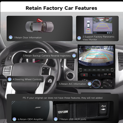 Roadanvi 10.2" Android 14 Car Stereo for 2nd Gen Toyota Tacoma 2005-2015, Wireless Apple CarPlay & Android Auto,6GB RAM 128GB ROM, 5G WiFi 4G LTE, QLED Touchscreen, GPS Navigation, Bluetooth 5.2