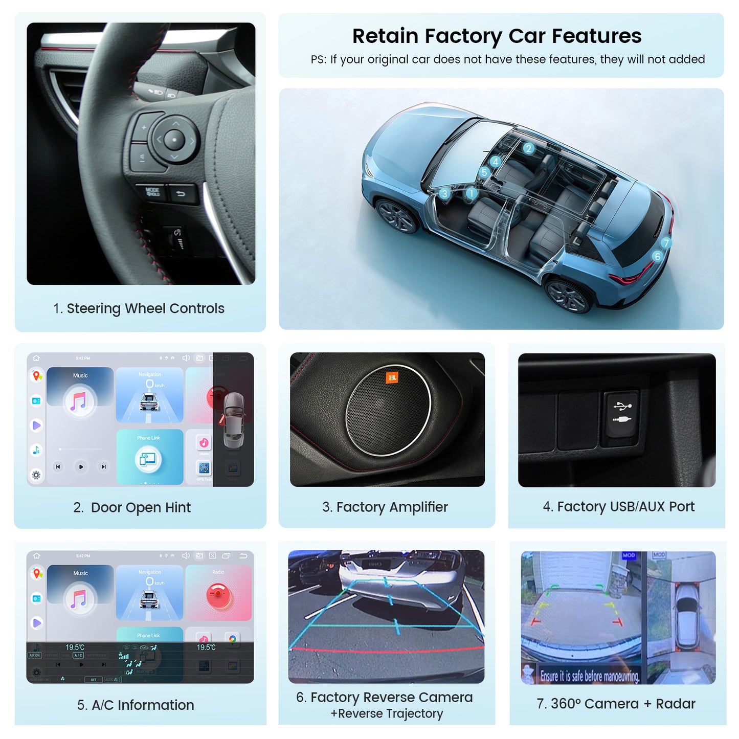 Roadanvi X12 10.2" Android 12 Car Stereo for Toyota Corolla 2014 2015 2016 Carplay Android Auto Car Radio WiFi+4G LTE 1280x720 QLED Touch Screen Head Unit Bluetooth 4GB+64GB GPS Navigation