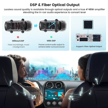 Roadanvi X12 Car Stereo for Jeep Compass 2009-2016 Car Radio Carplay Android Auto Bluetooth WiFi 4G LTE 10.2" QLED 1280x720 Touch Screen Android 12 Head Unit GPS Navigation 4G+64G