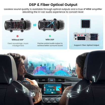 Roadanvi X12 10.2" Android 12 Car Stereo for Toyota Corolla 2014 2015 2016 Carplay Android Auto Car Radio WiFi+4G LTE 1280x720 QLED Touch Screen Head Unit Bluetooth 4GB+64GB GPS Navigation