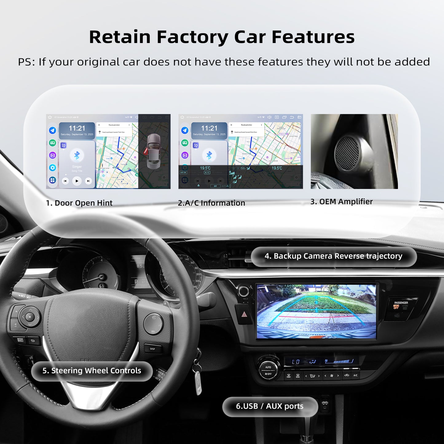 Roadanvi Android 14 6G+128GB 10.33" Car Stereo for Toyota Corolla 2014-2016 Wireless Carplay & Android Auto,Bluetooth 5.2 Head Unit,4G LTE,5G WiFi,QLED Touch Screen Radio,GPS Navigation,X14 Series