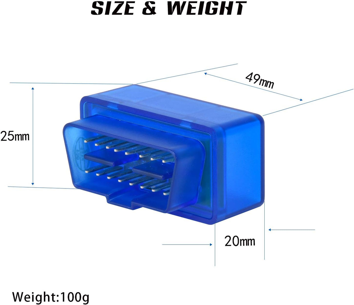 Roadanvi OBD2 Car Automotive Diagnostic Scanner Save & Share Reports Torque app Plug into Car Directly Car Diagnostic Scanner Tool Accessory