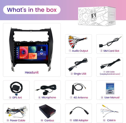 Roadanvi F10 For Toyota Camry 2012 2013 2014 Car Radio Apple Carplay IPS Screen 4*50W USB 4G RAM GPS Navigation