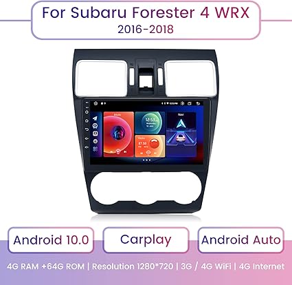 Roadanvi HD 9" Android Car Stereo for Subaru XV Forester WRX 2016 2017 2018 Carplay Android Auto Car Radio 1280x720 IPS Touch Screen GPS Navigation Bluetooth DSP WiFi 4G+64G Head Unit