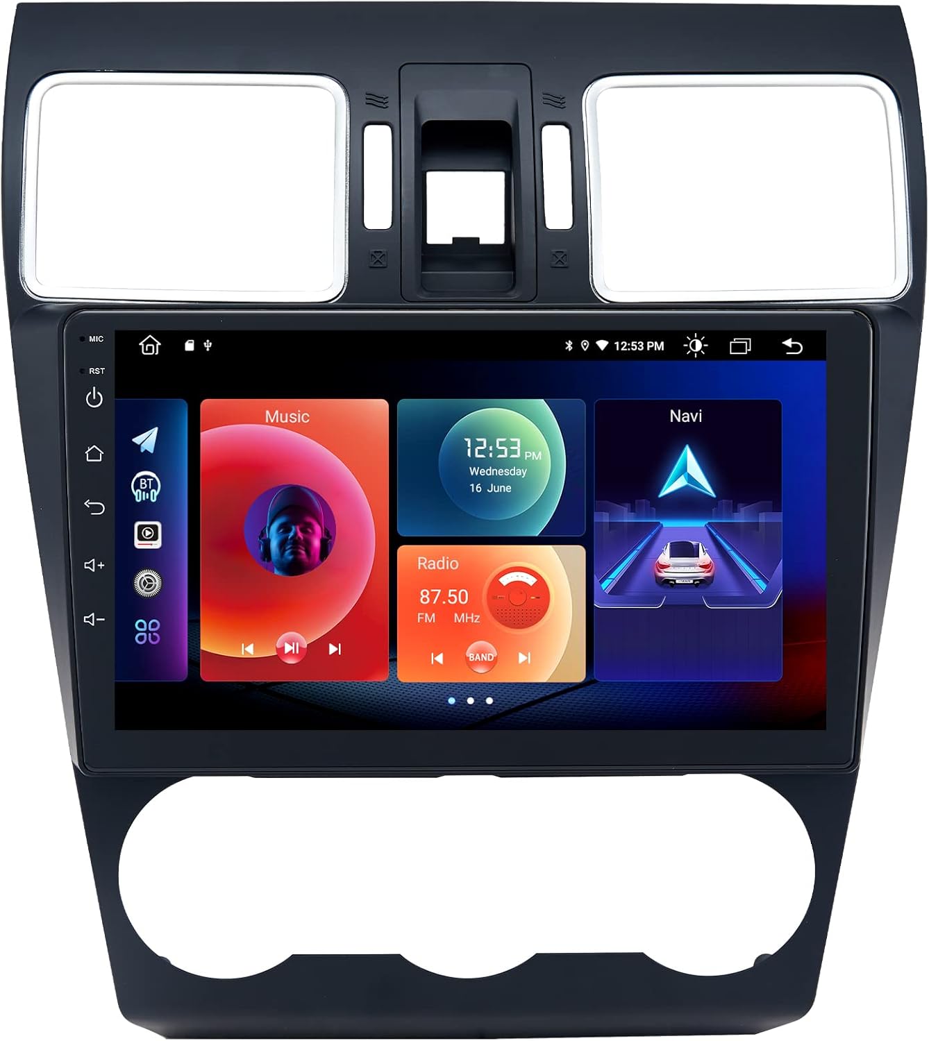 Roadanvi HD 9" Android Car Stereo for Subaru XV Forester WRX 2016 2017 2018 Carplay Android Auto Car Radio 1280x720 IPS Touch Screen GPS Navigation Bluetooth DSP WiFi 4G+64G Head Unit