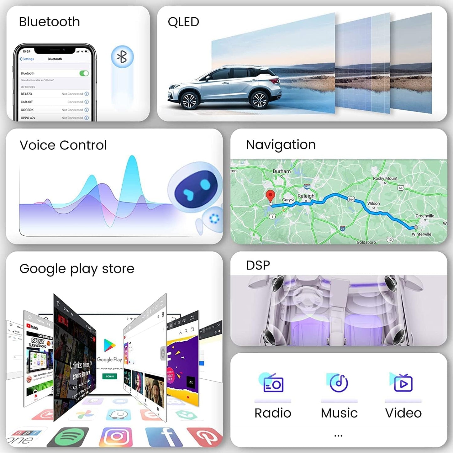 Car Radio for Nissan X-Trail Rogue Qashqai 2014-2018 Android 10 Car Radio Receiver with Wireless Wired Carplay Android Car 8 GB RAM 128 GB 8 Inch ROM IPS Touch Screen 1280 x 720 DSP GPS