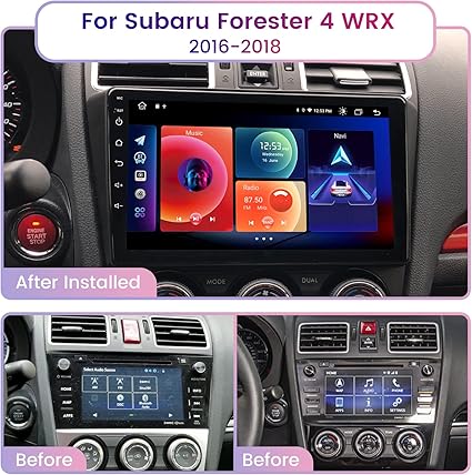 Roadanvi HD 9" Android Car Stereo for Subaru XV Forester WRX 2016 2017 2018 Carplay Android Auto Car Radio 1280x720 IPS Touch Screen GPS Navigation Bluetooth DSP WiFi 4G+64G Head Unit