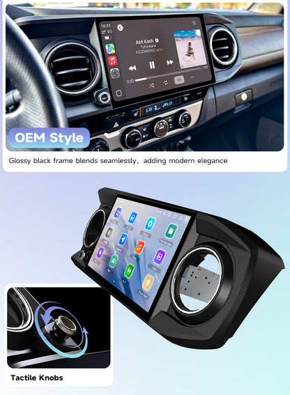 Roadanvi Android 14 11.6" Head Unit for Toyota Tacoma 2016-2023, Wireless CarPlay & Android Auto,6GB+128GB Gyro GPS Navigation, Car Radio,Plug and Play Stereo,knobs,X14 Series
