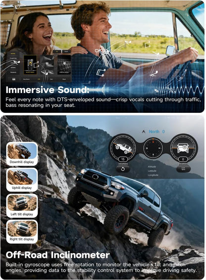 Android 14 6GB+128GB Head Unit for Toyota Highlander 2015-2019, 10.2" Car Stereo Wireless Apple CarPlay & Android Auto 4G LTE WiFi Physical Knobs & Buttons 1280 * 720P QLED Screen X14 Series